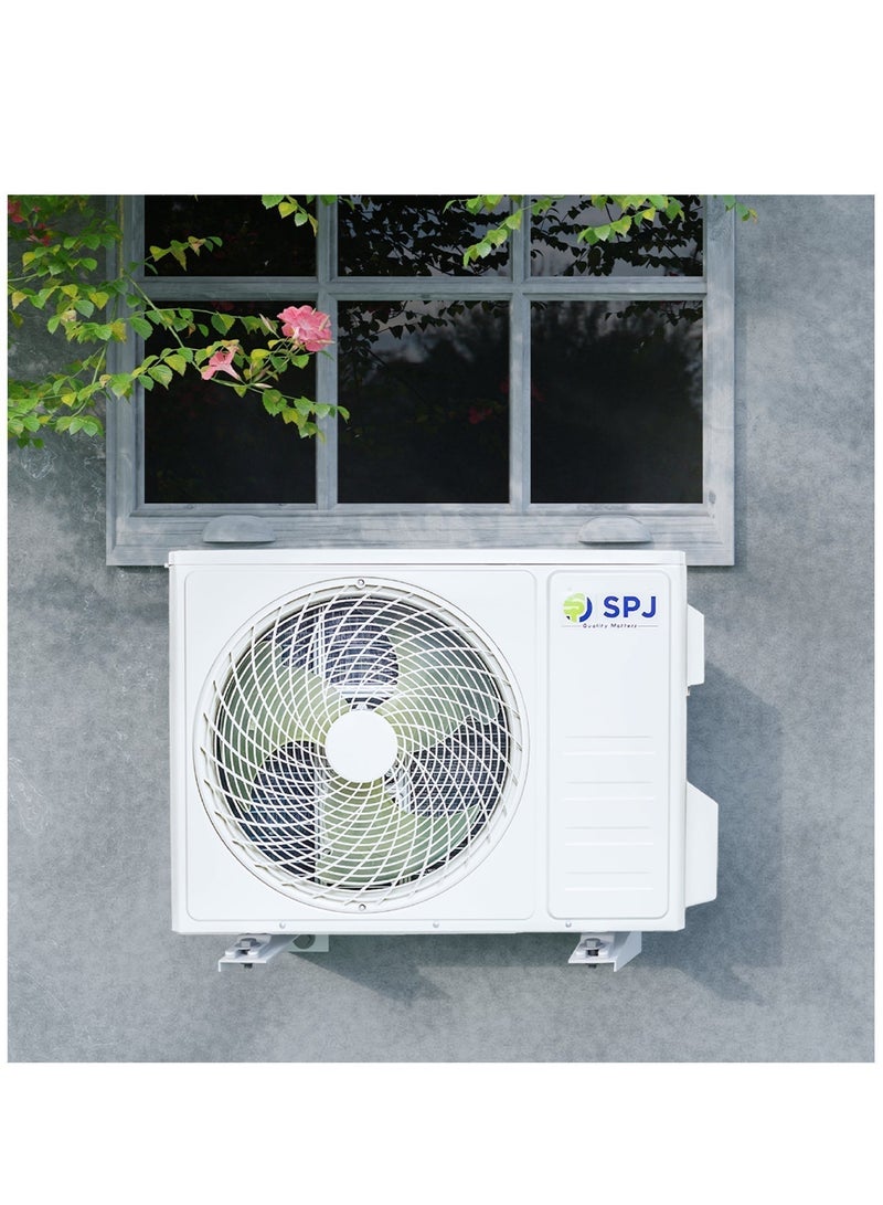 SPJ 2 Ton Split Air Conditioner, 24000 BTU, R410A Eco-Friendly Refrigerant, Low Noise, Cooling Pump, Energy Efficient, Wall Mounted AC, Quiet Operation, Best For Room And Office, (White) - Image 3